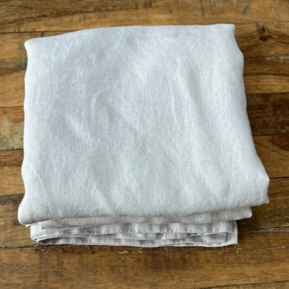 The Company Store Pillow Sham Set of 2 Relaxed Linen 28 x 28" Cream Color - Picture 9 of 10